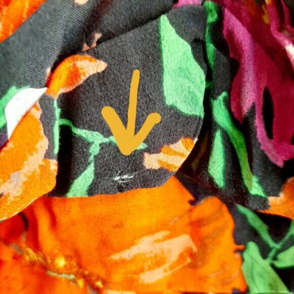 ZARA Off-Shoulder Puff Sleeve Ruched Floral Mini Dress Sz M Flawed - Picture 14 of 16